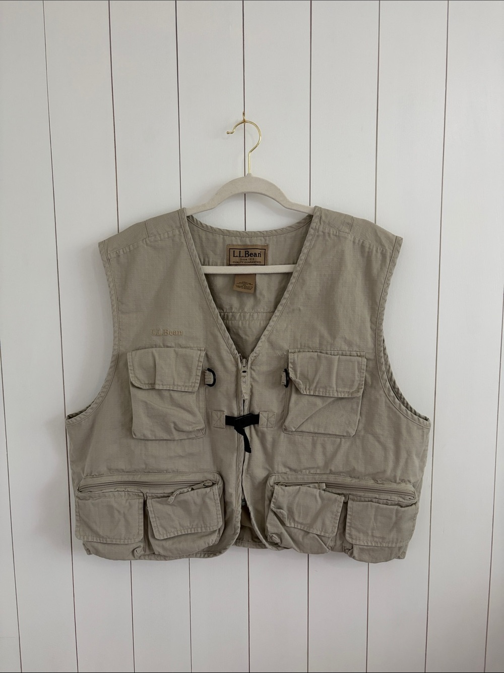 L.L. Bean Men's Khaki Field Utility Vest